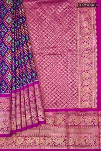 violet pochampally silk saree