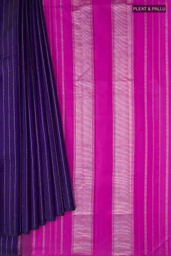 violet kanchipuram silk saree