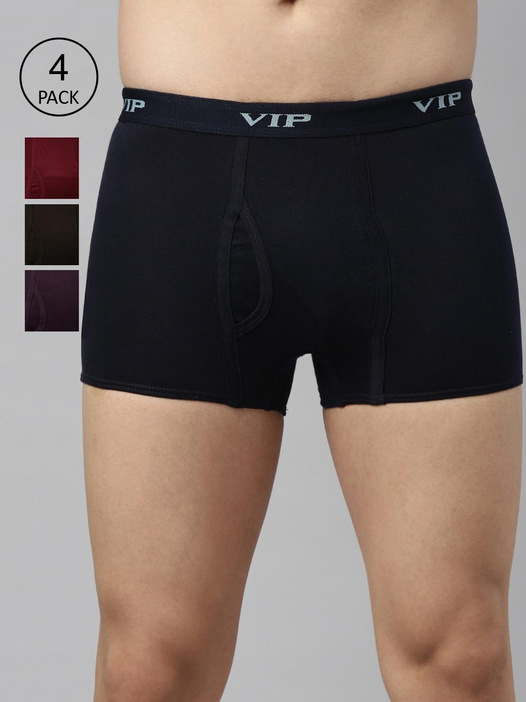 vip men pack of 4 assorted pure cotton trunks