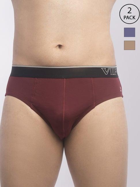 vip assorted cotton skinny fit briefs - pack of 2