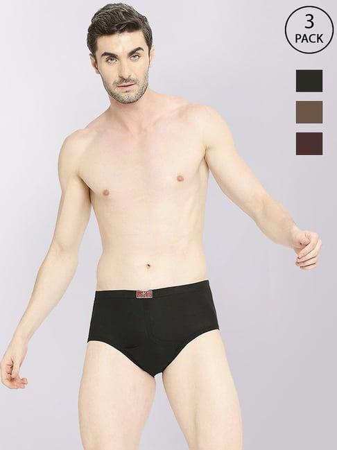 vip assorted cotton skinny fit briefs - pack of 3