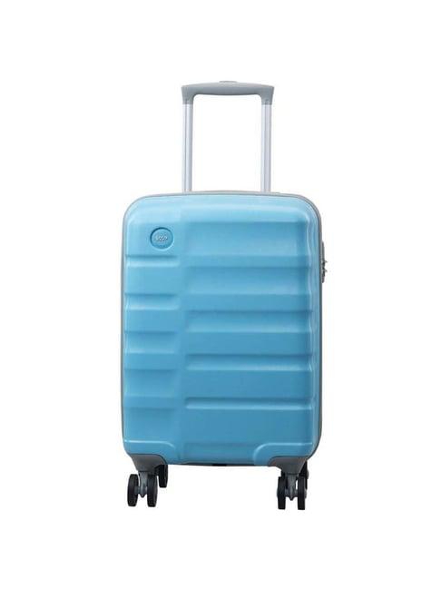 vip ceptor-pro oscar blue textured hard cabin trolley bag - 36.5 cm