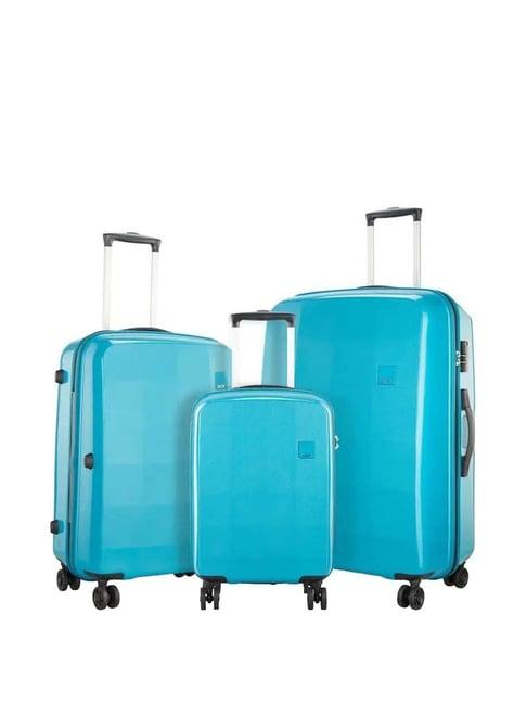 vip cosmos blue solid trolley bag pack of 3 - 55cms,67cms & 79cms