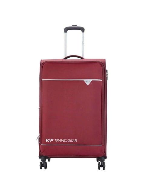 vip experia maroon solid soft large trolley bag - 48 cm