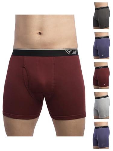 vip men's regal 1300 snug fit cotton rib trunks in assorted colours - pack of 6