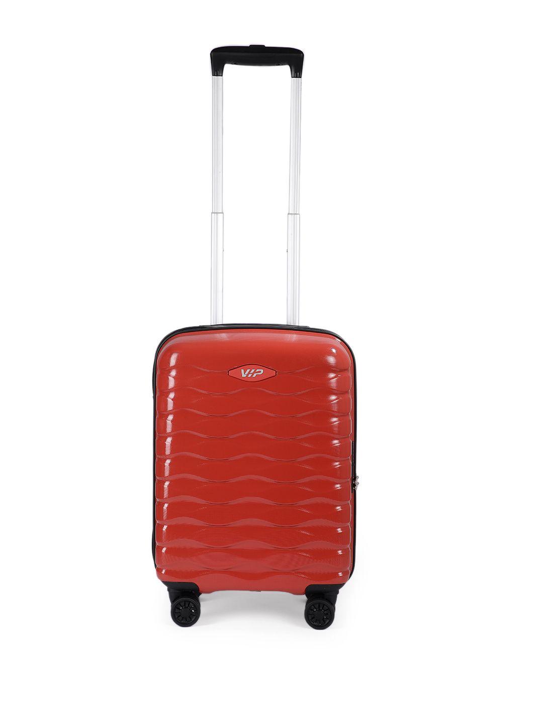 vip red small foxtrot trolley suitcase