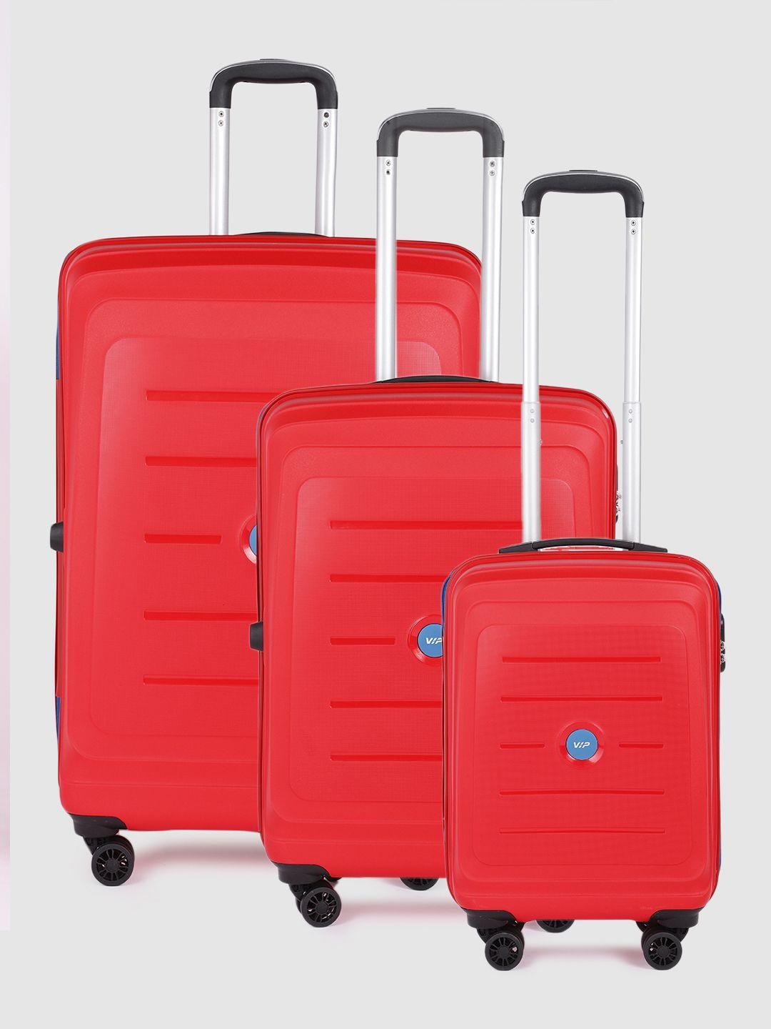 vip set of 3 corsa trolley suitcases - small, medium & large