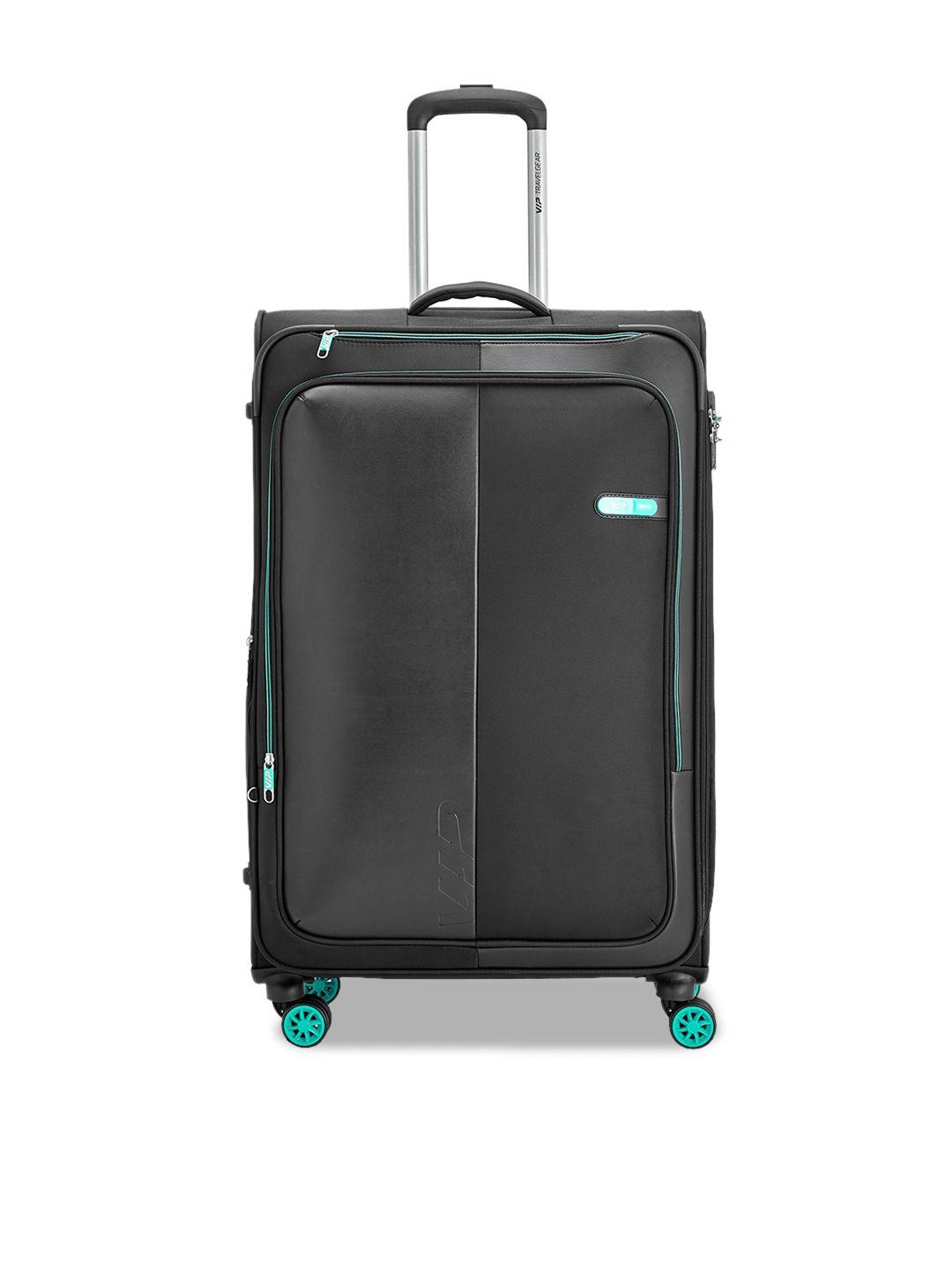 vip soft-sided 360 degree rotatable large trolley suitcase