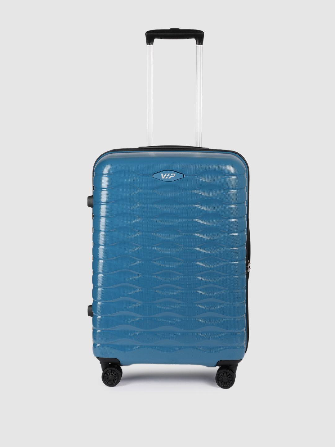 vip textured foxtrot avt medium trolley suitcase - 68 cm