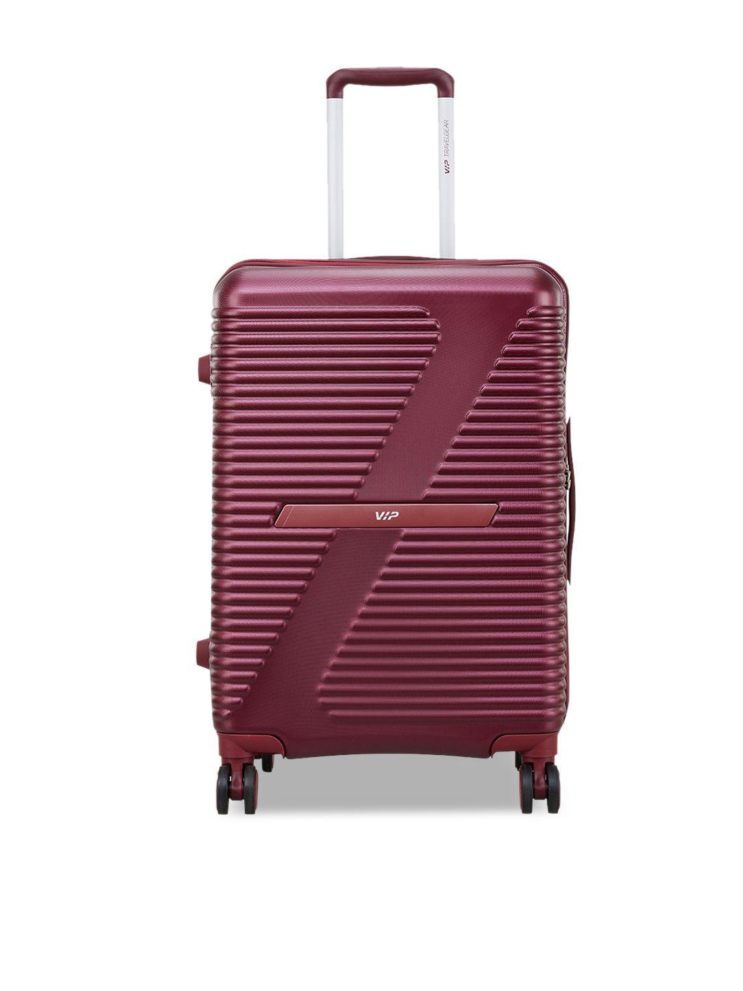 vip textured hard-sided 360 degree rotation medium trolley suitcase