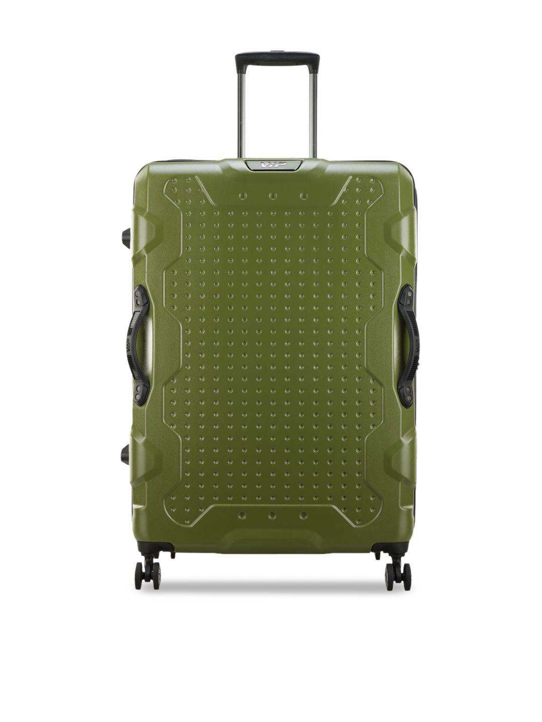 vip textured hard-sided large trolley suitcase