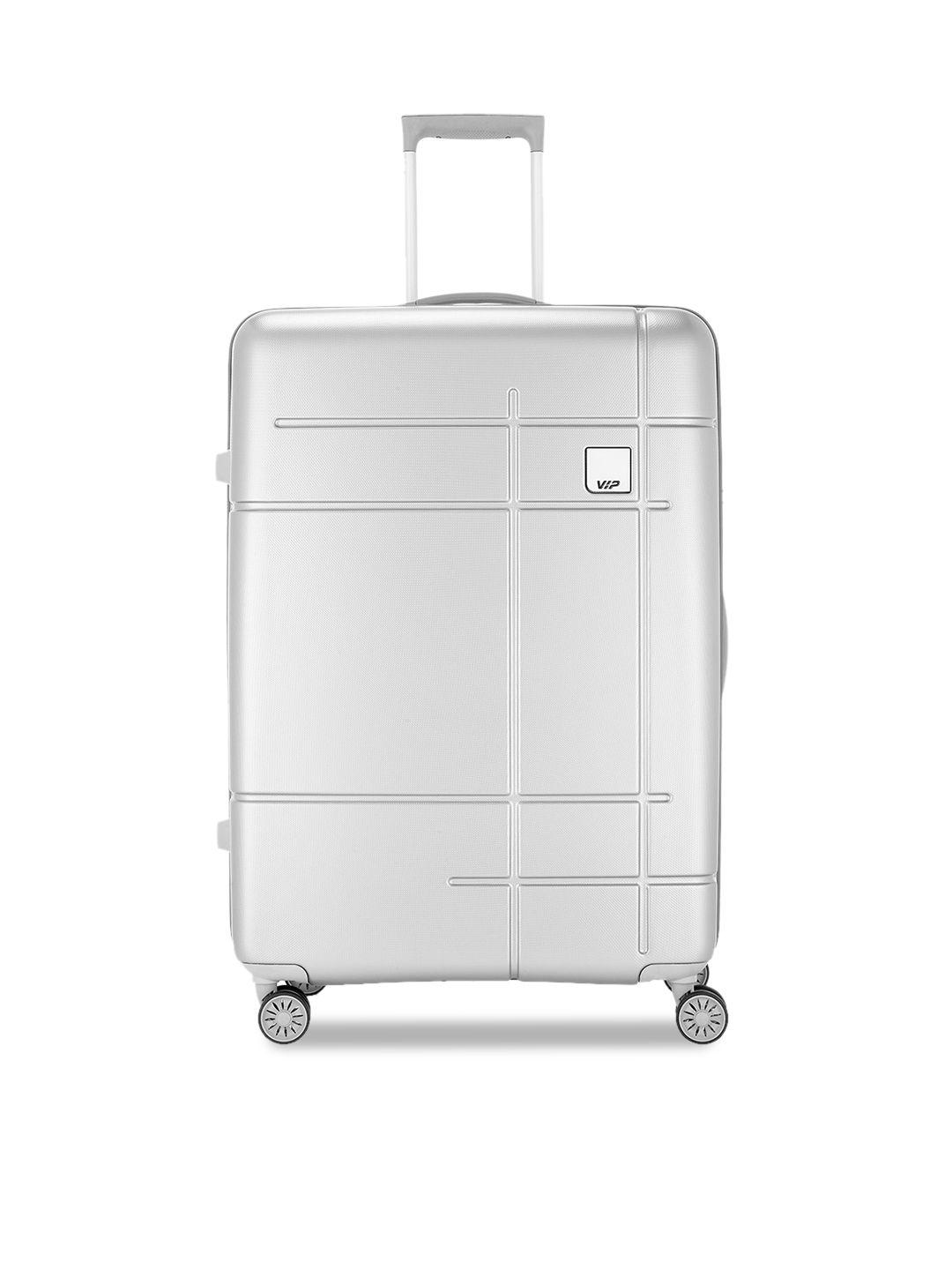 vip textured hard-sided large trolley suitcase