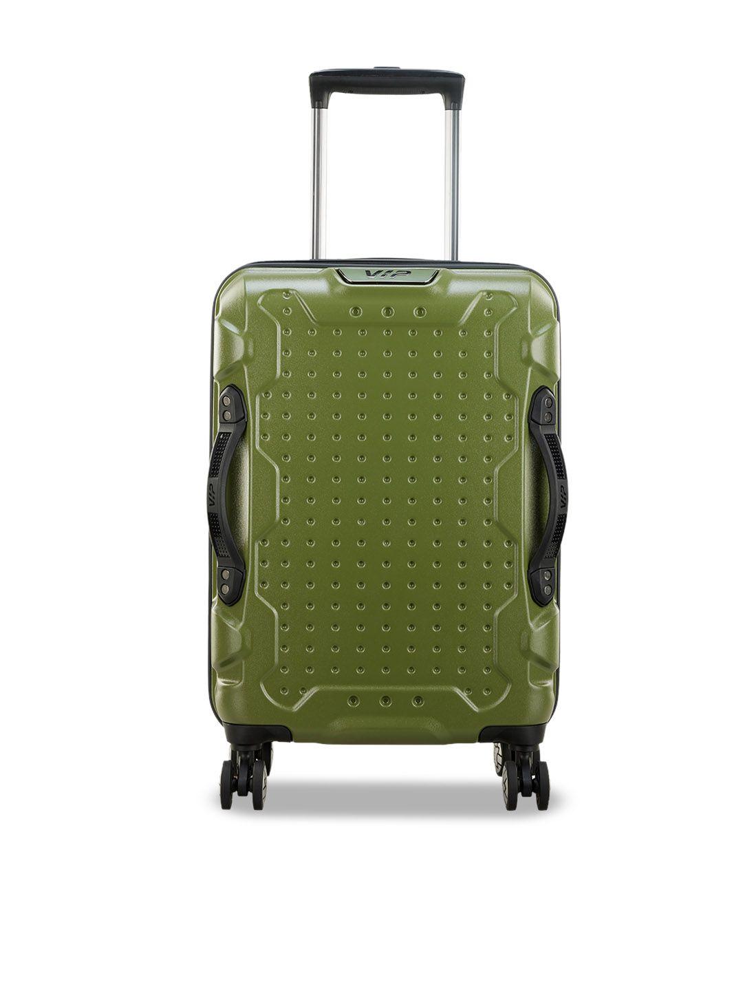 vip textured hard sided trolley suitcase