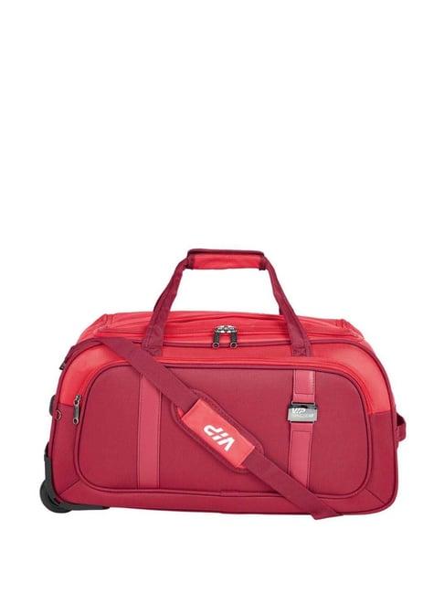 vip tristen x dft maroon small duffle trolley bag