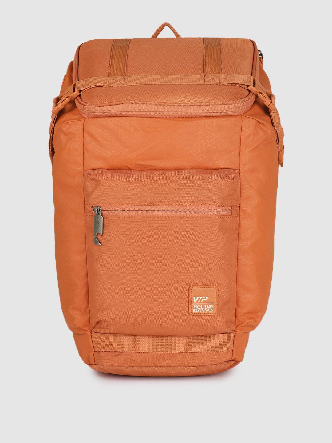 vip unisex orange backpack with compression straps