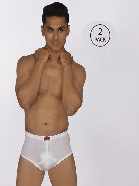 vip white cotton skinny fit briefs - pack of 2