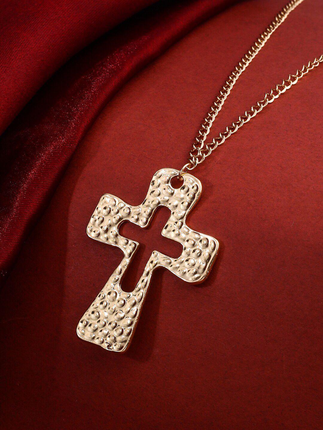 viraasi gold-plated jesus cross necklace
