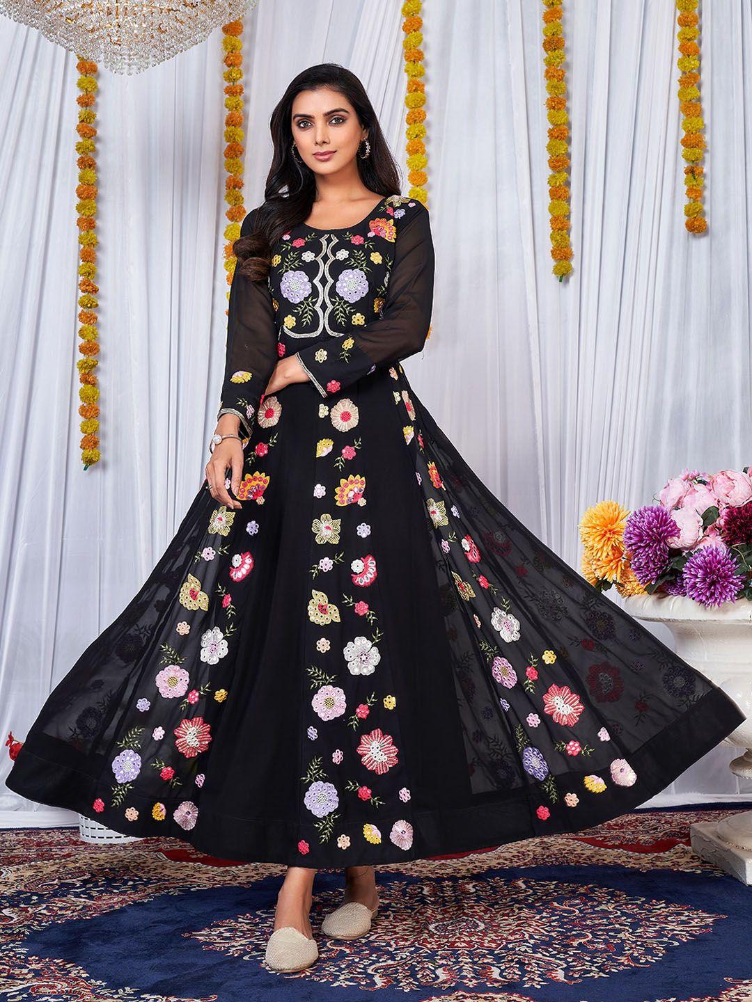 virah fashion embroidered anarkali gown