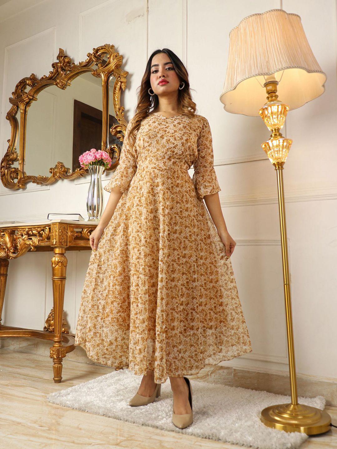 virah fashion floral georgette maxi dress