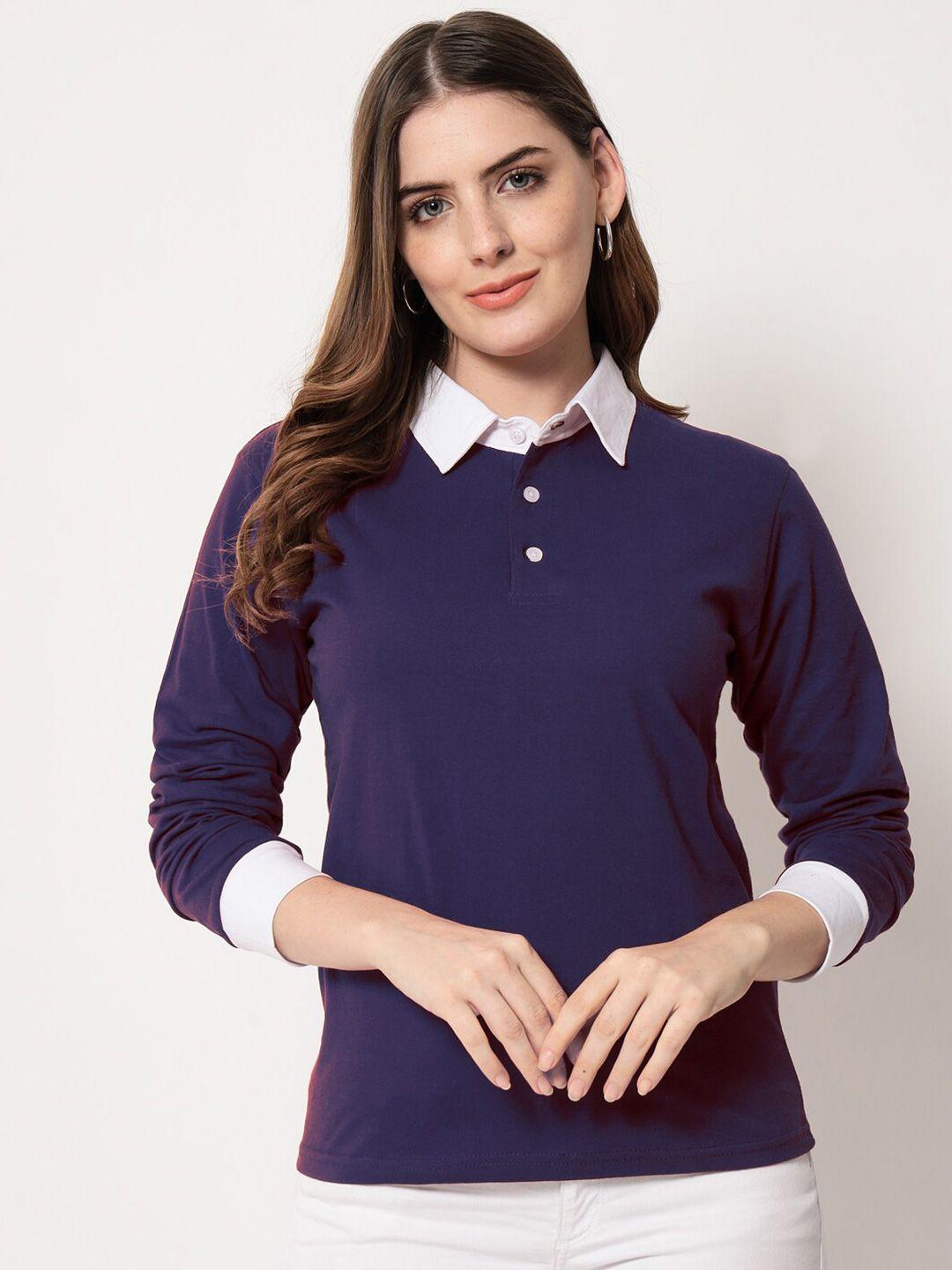 viral trend polo collar relaxed fit cotton t-shirt