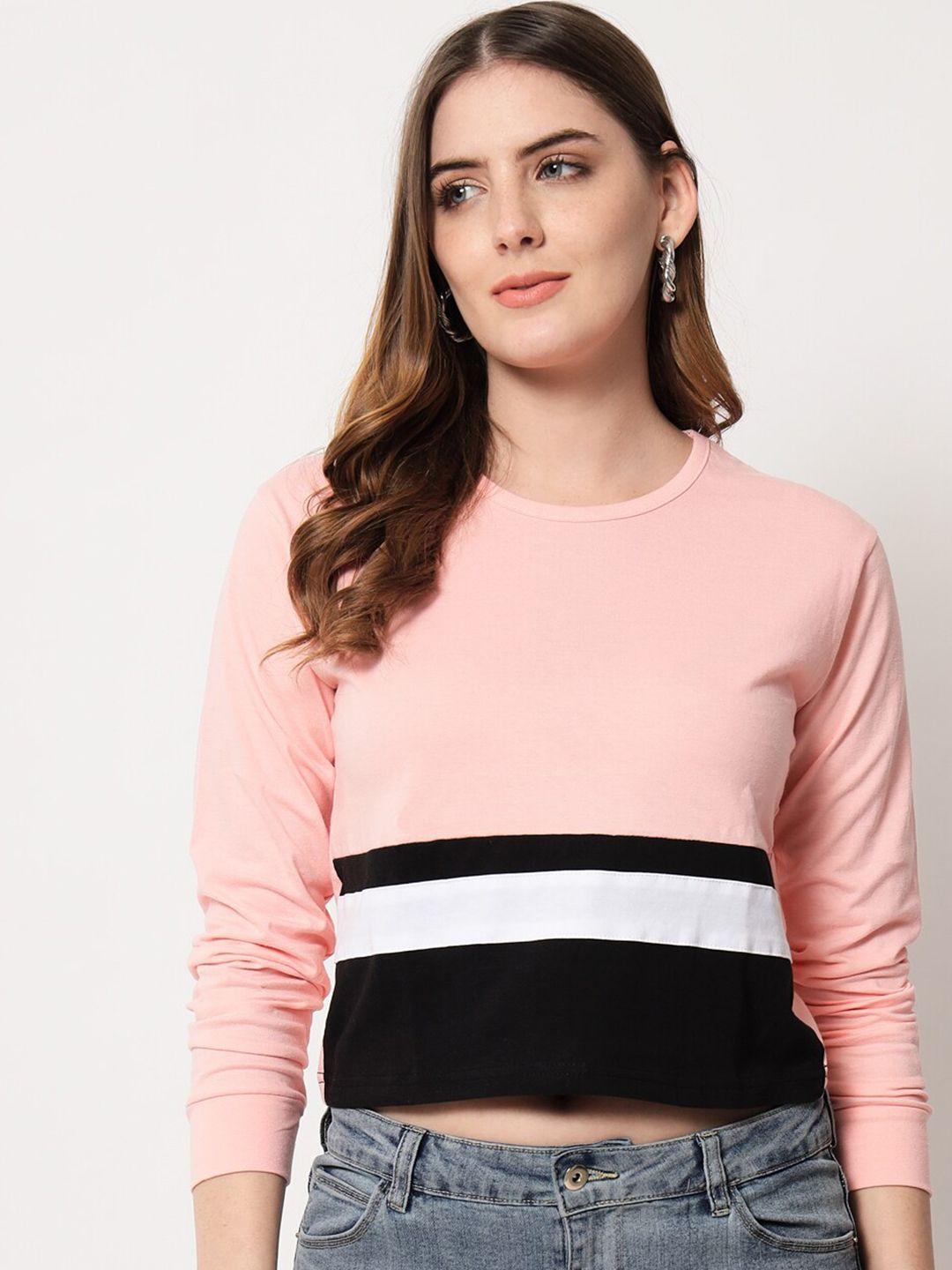 viral trend women multicoloured striped t-shirt
