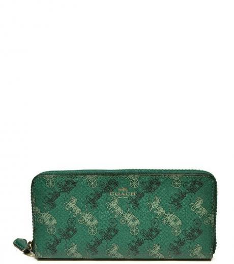 viridian sage horse and carriage accordion wallet