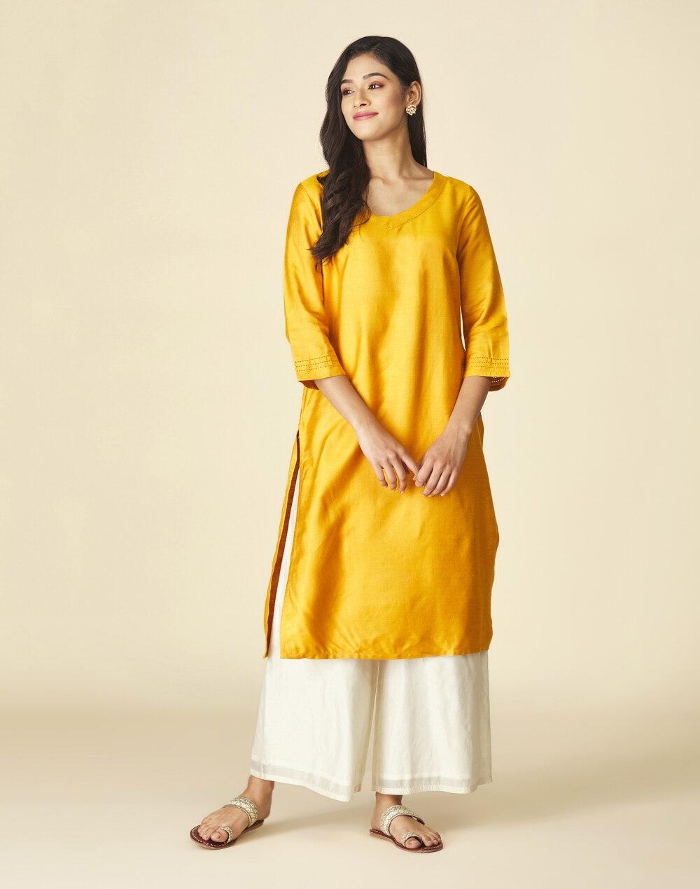 viscose blends long kurta