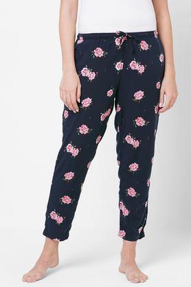 viscose printed women's pyjamas - navy