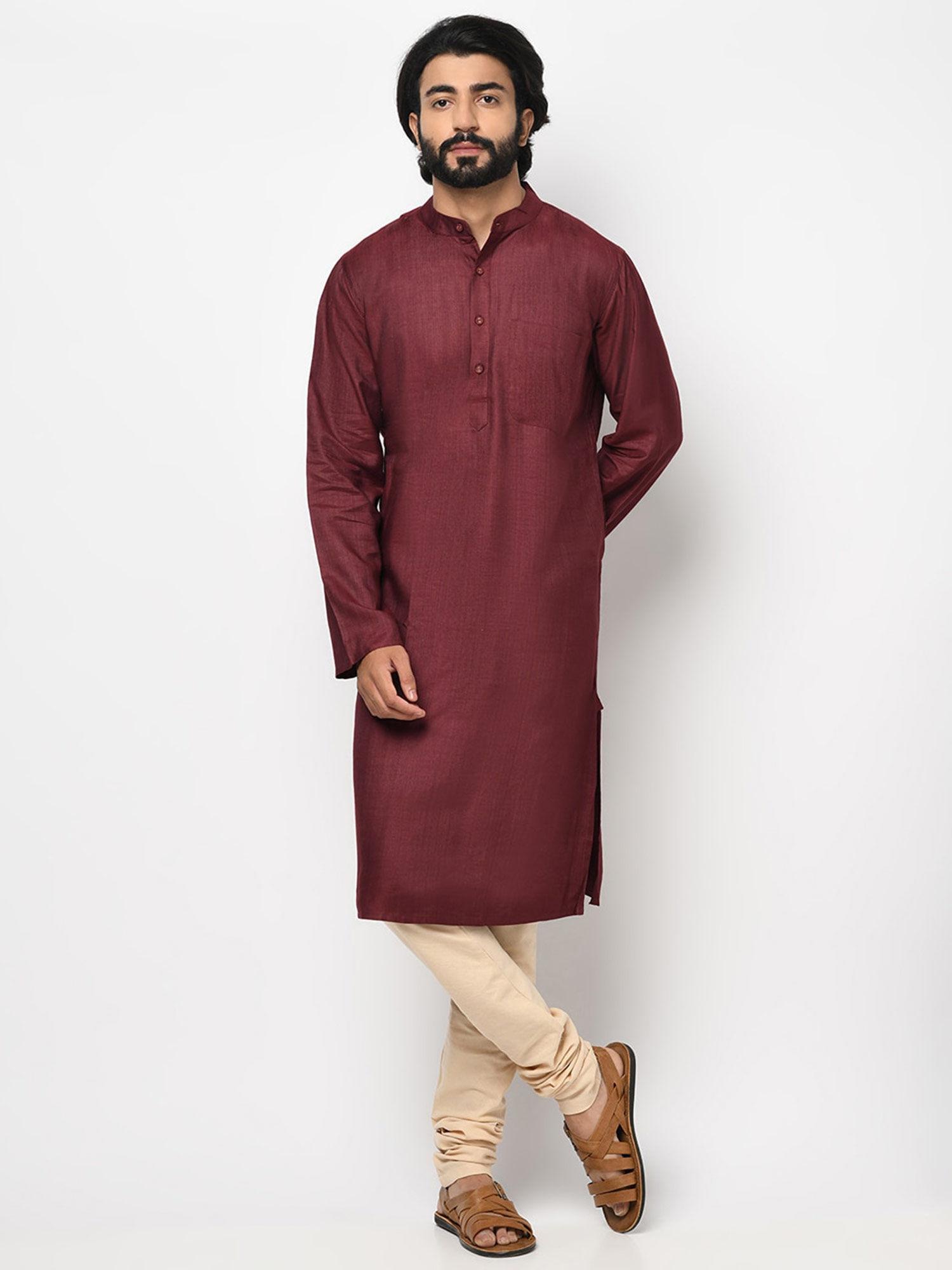 viscose rayon tussar slim fit long kurta