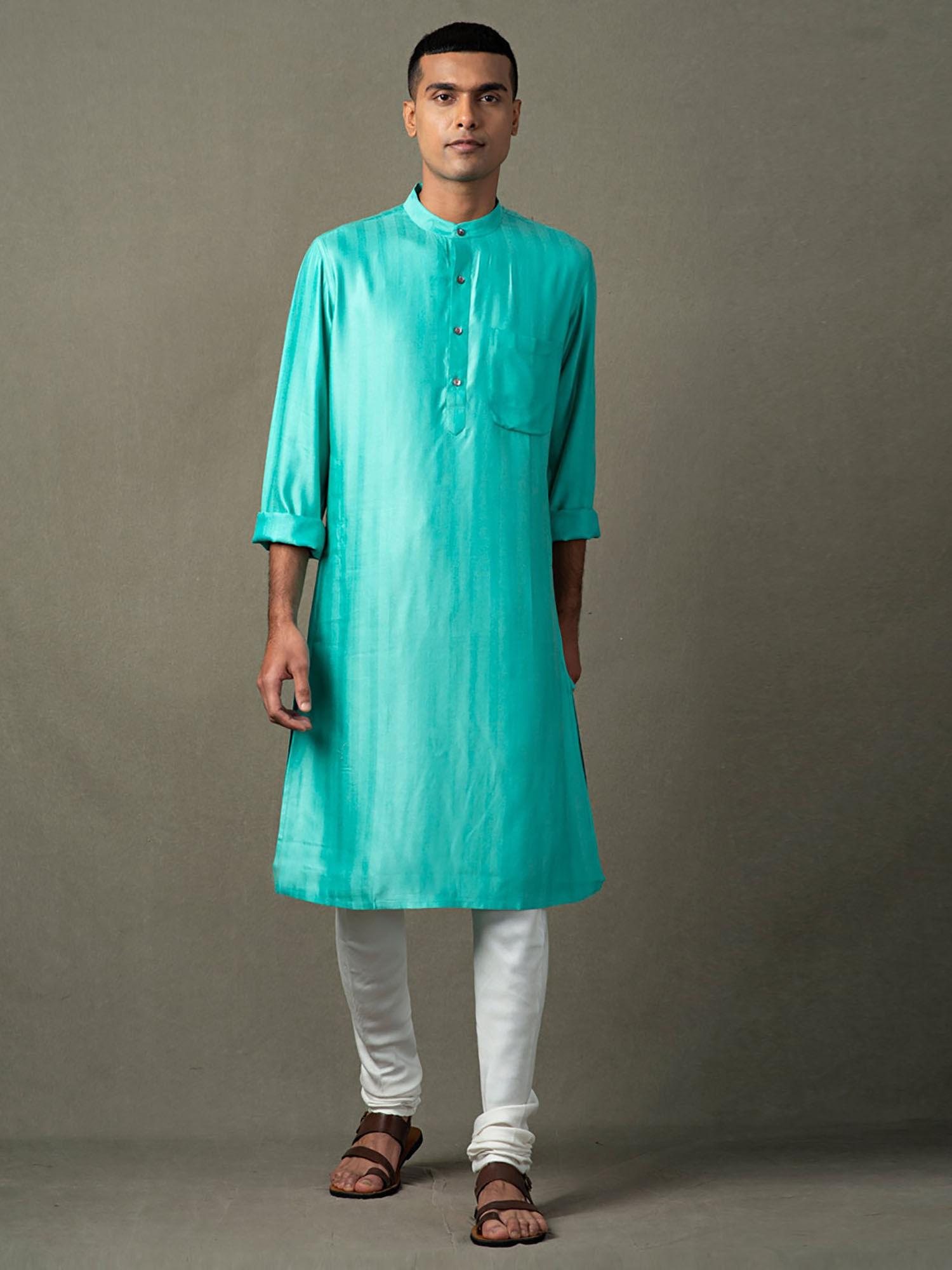 viscose tussar dobby slim fit long kurta