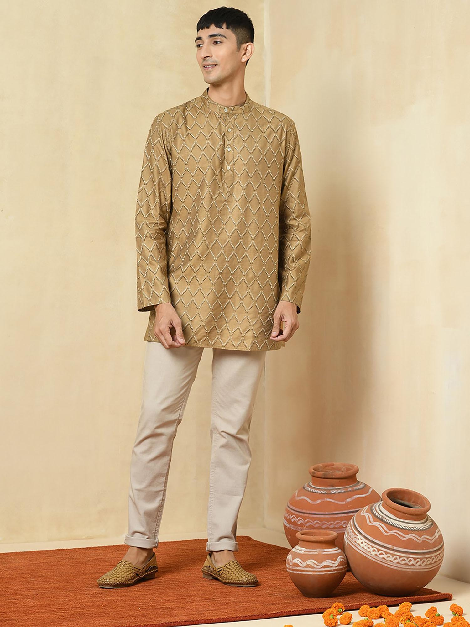 viscose tussar kosi short kurta