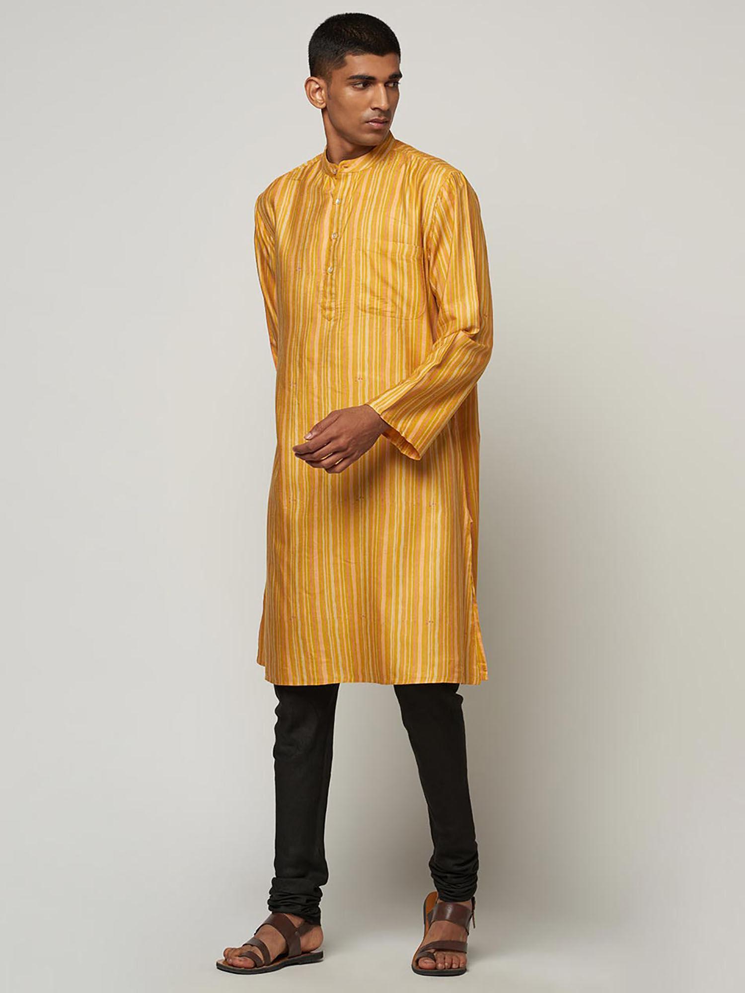 viscose tussar printed long kurta