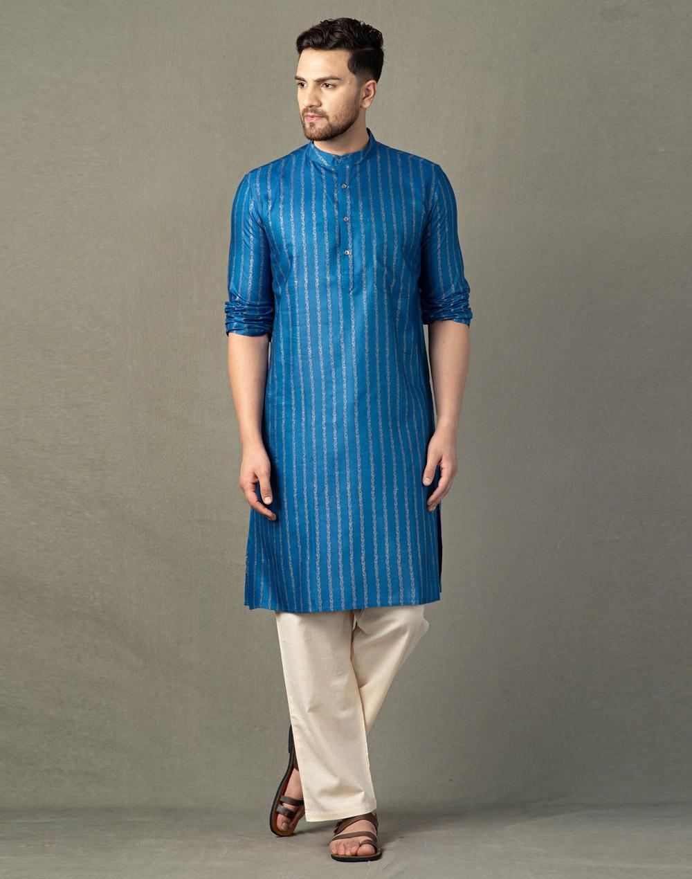 viscose tussar printed long kurta