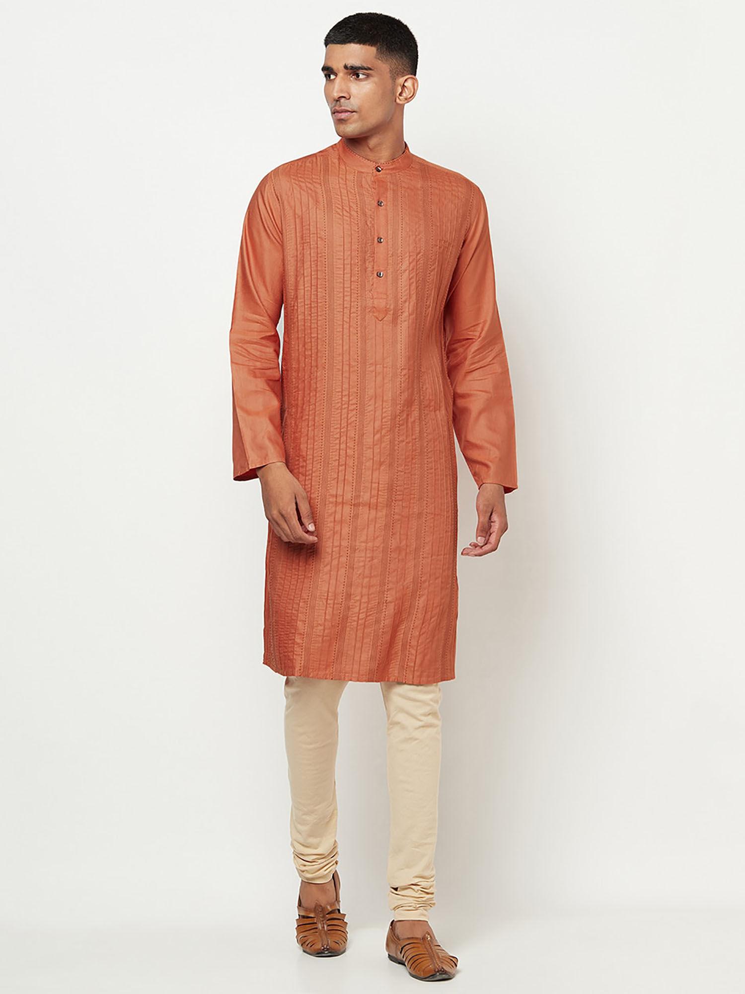 viscose tussar slim fit long kurta