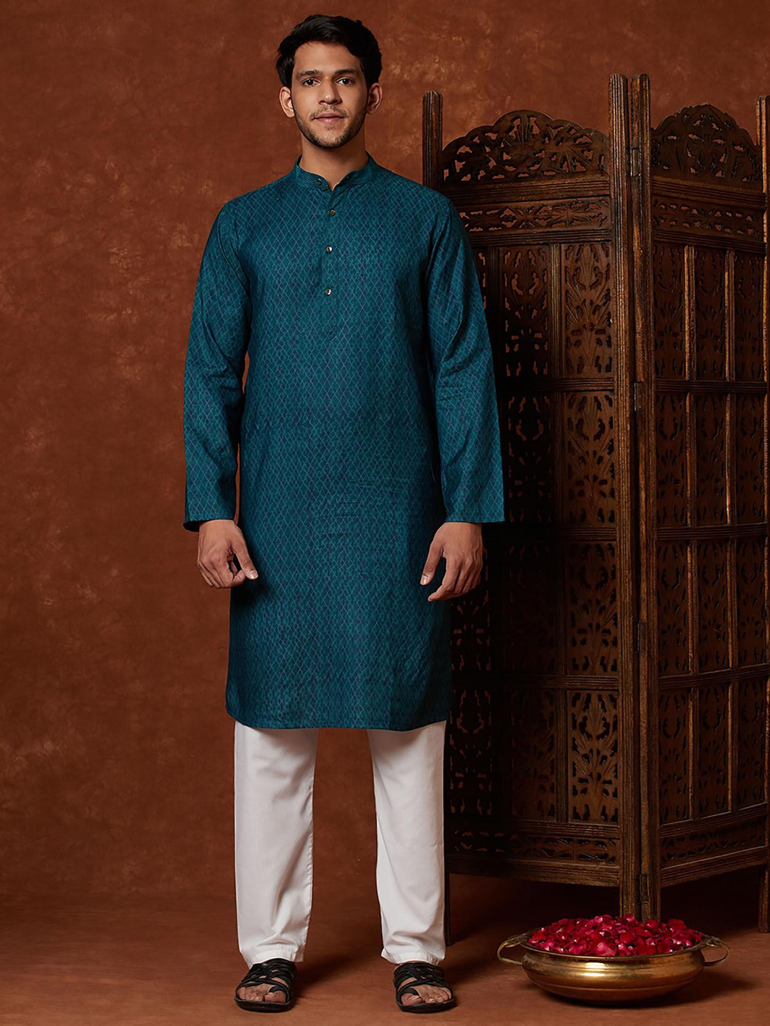 viscose tussar slim fit long kurta