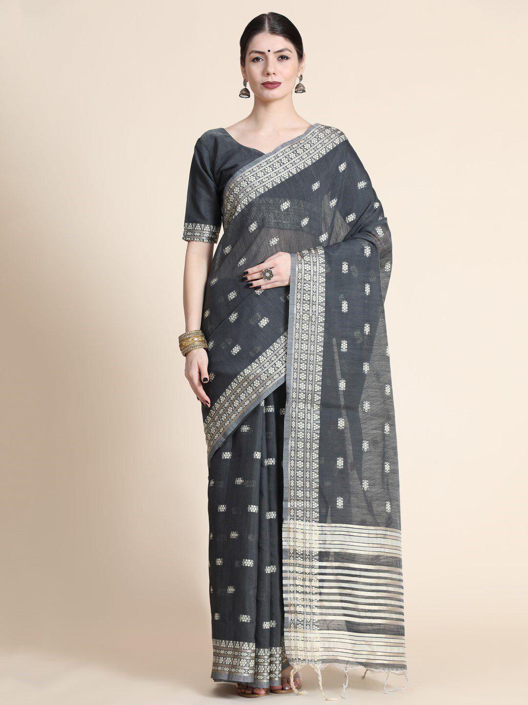 vishnu weaves ethnic motif chikankari pure cotton saree