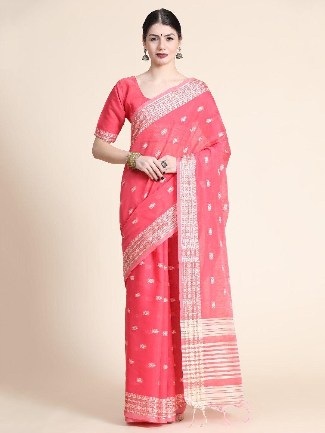 vishnu weaves ethnic motif chikankari pure cotton saree