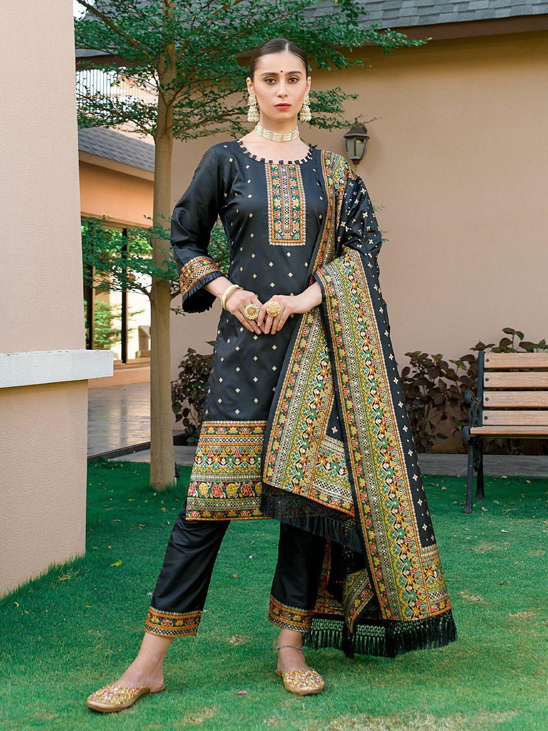 vishnu weaves ethnic motifs woven design pure silk unstitched dress material