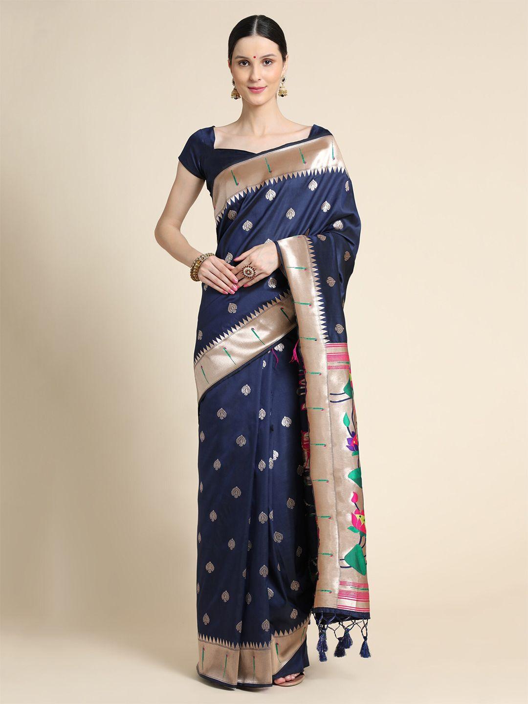 vishnu weaves ethnic motifs woven design zari paithani saree