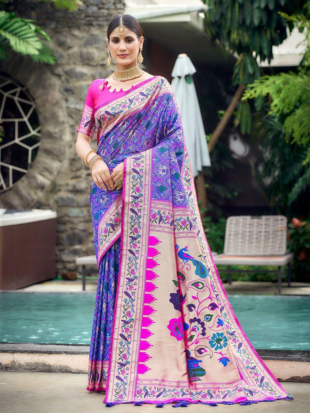 vishnu weaves ethnic motifs woven design zari pure silk patola saree