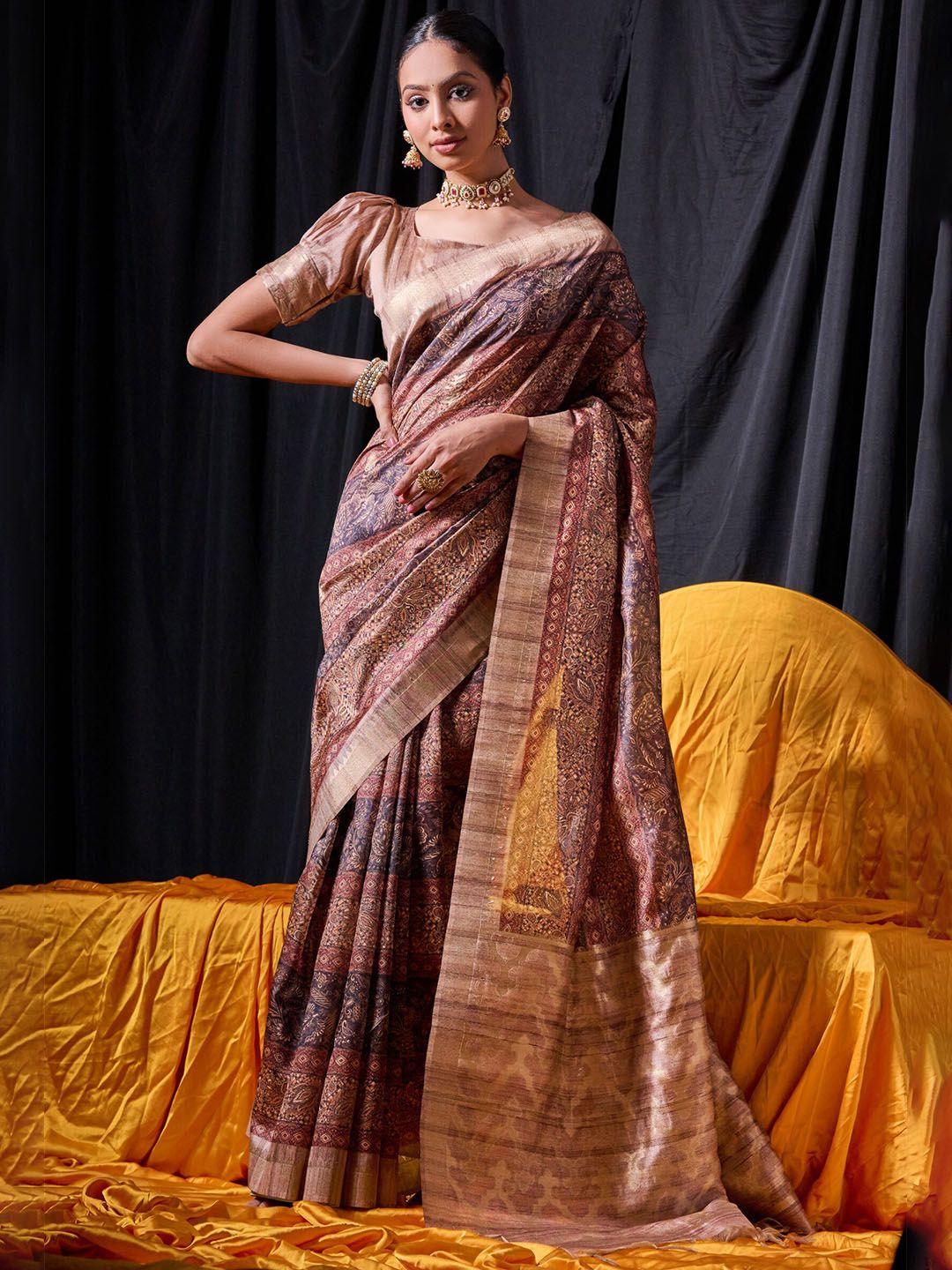 vishnu weaves ethnic motifs zari jute silk tussar saree