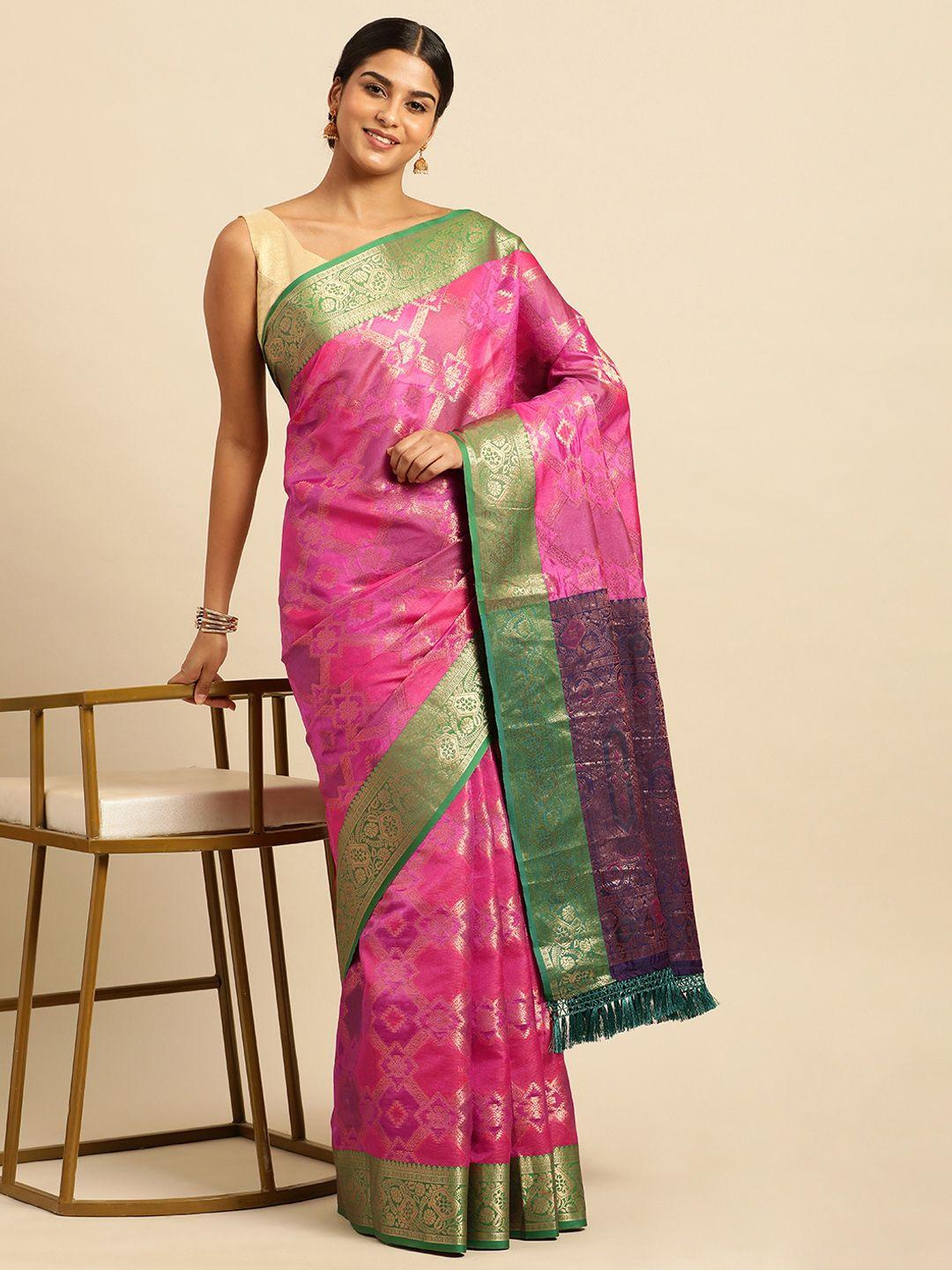 vishnu weaves ethnic motifs zari silk cotton banarasi saree