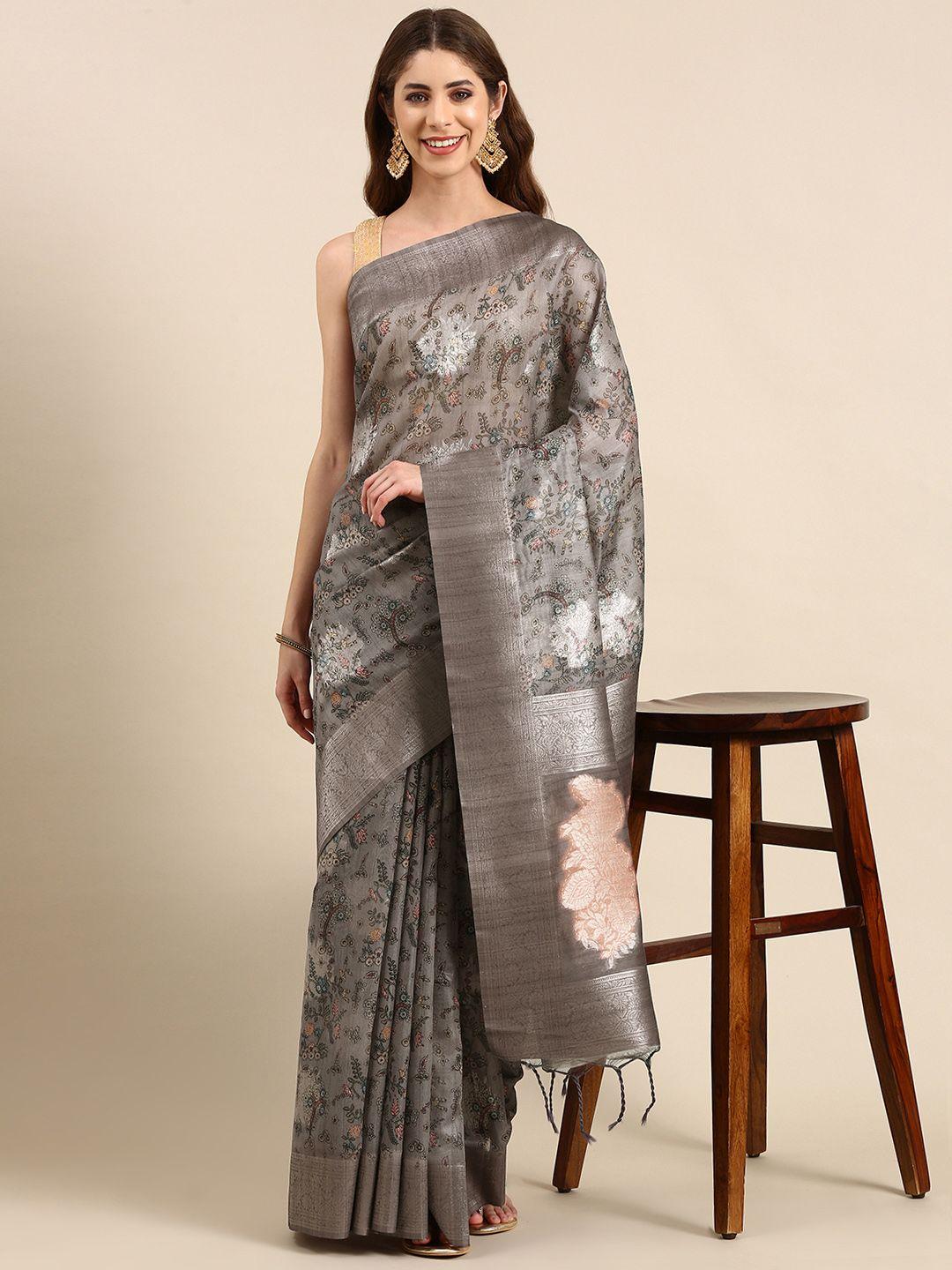 vishnu weaves printed zari banarasi saree