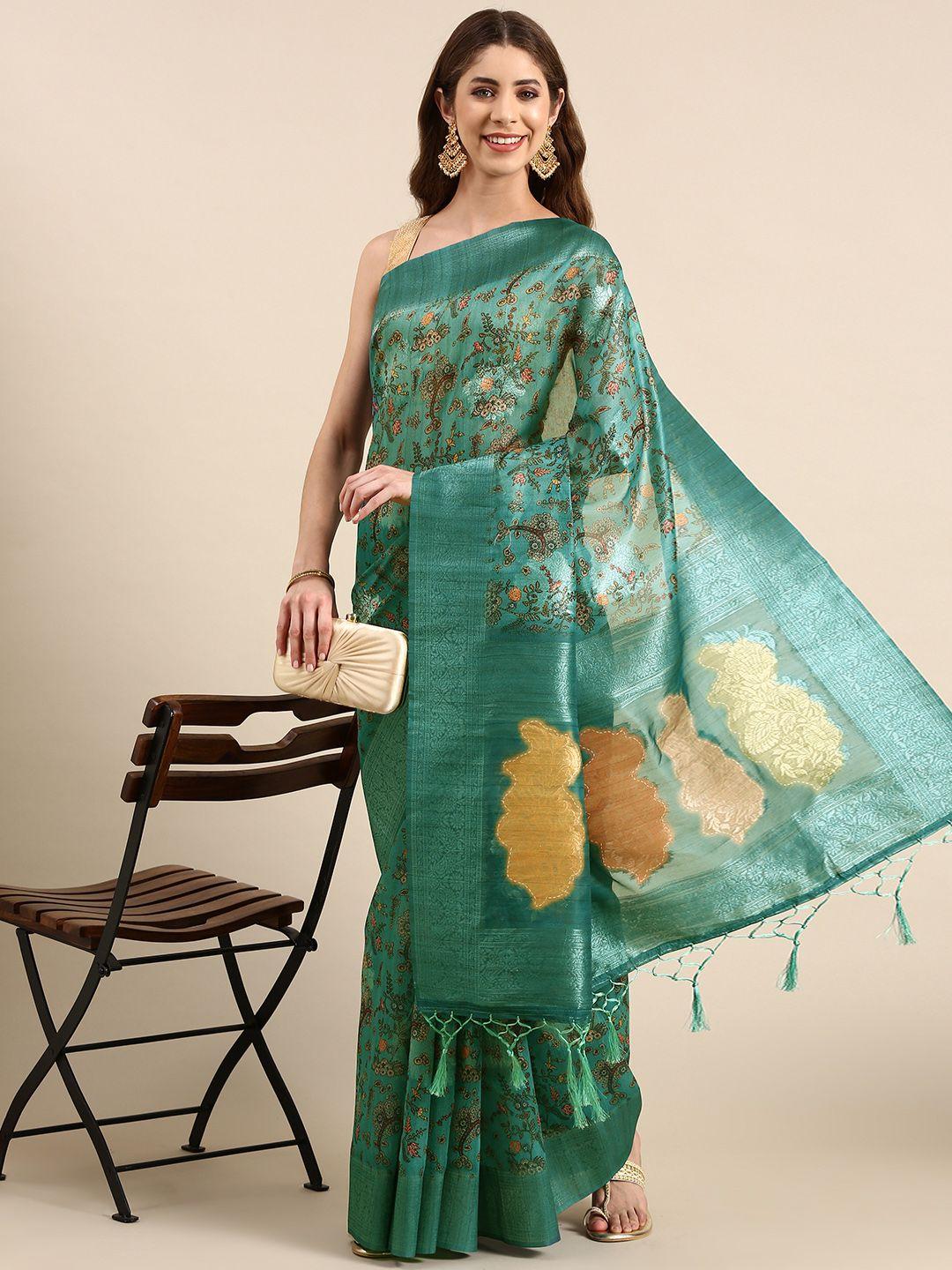 vishnu weaves printed zari banarasi saree