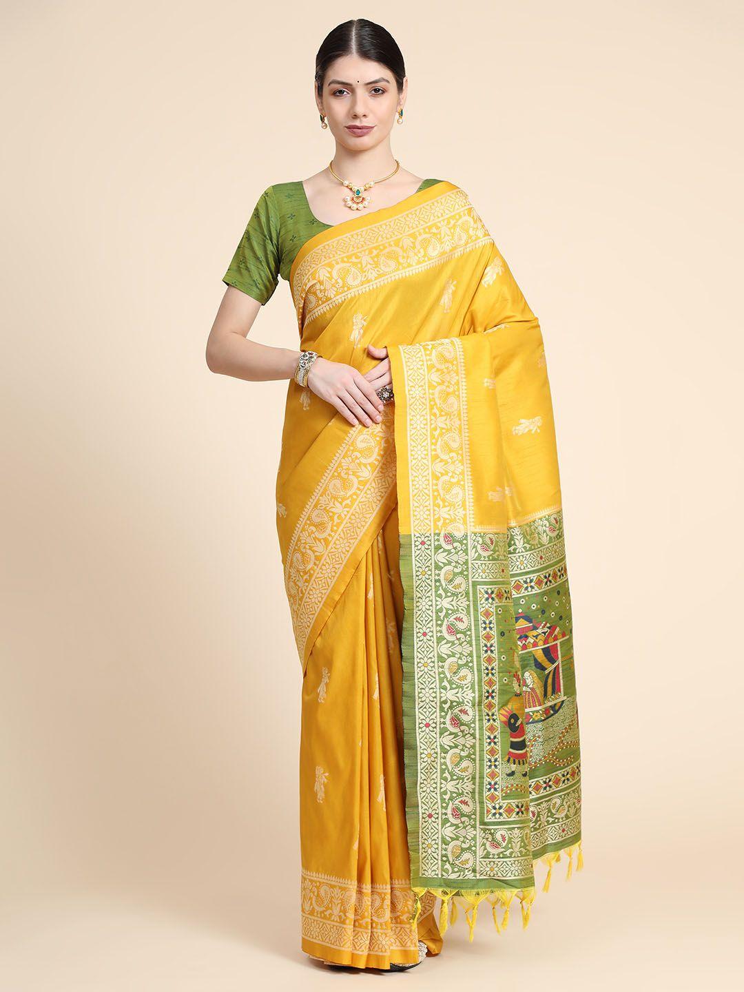 vishnu weaves woven design zari bhagalpuri saree