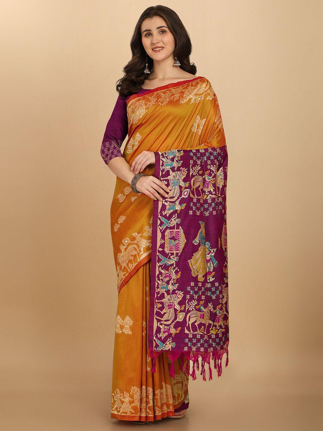 vishnu weaves woven design zari bhagalpuri saree