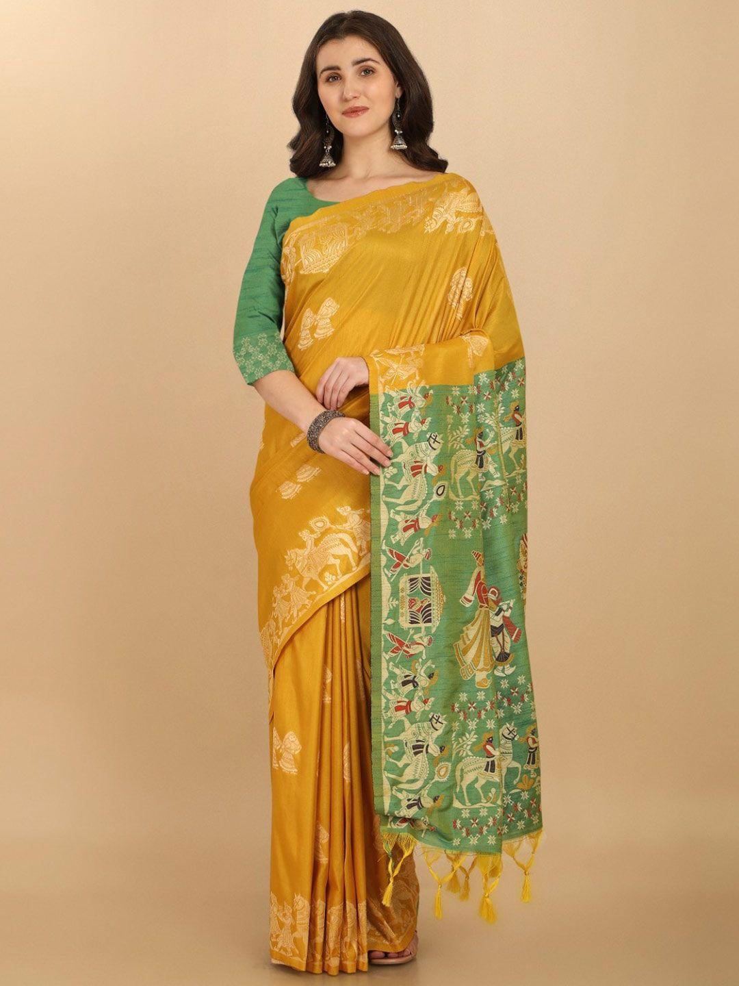 vishnu weaves woven design zari bhagalpuri saree