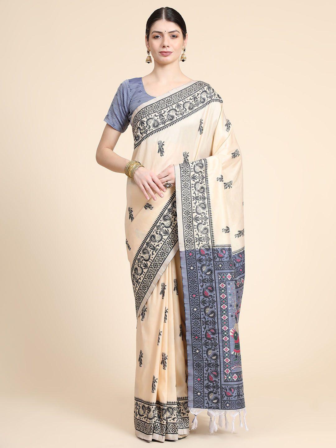 vishnu weaves woven design zari bhagalpuri saree