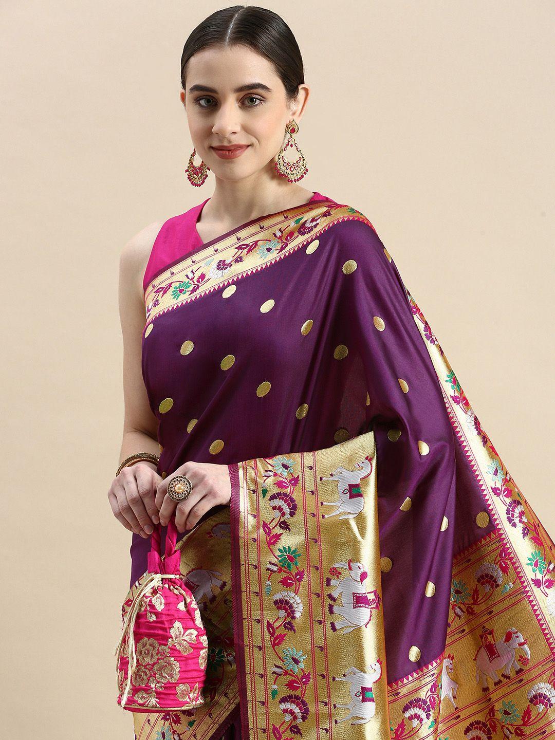 vishnu weaves woven design zari pure silk banarasi saree