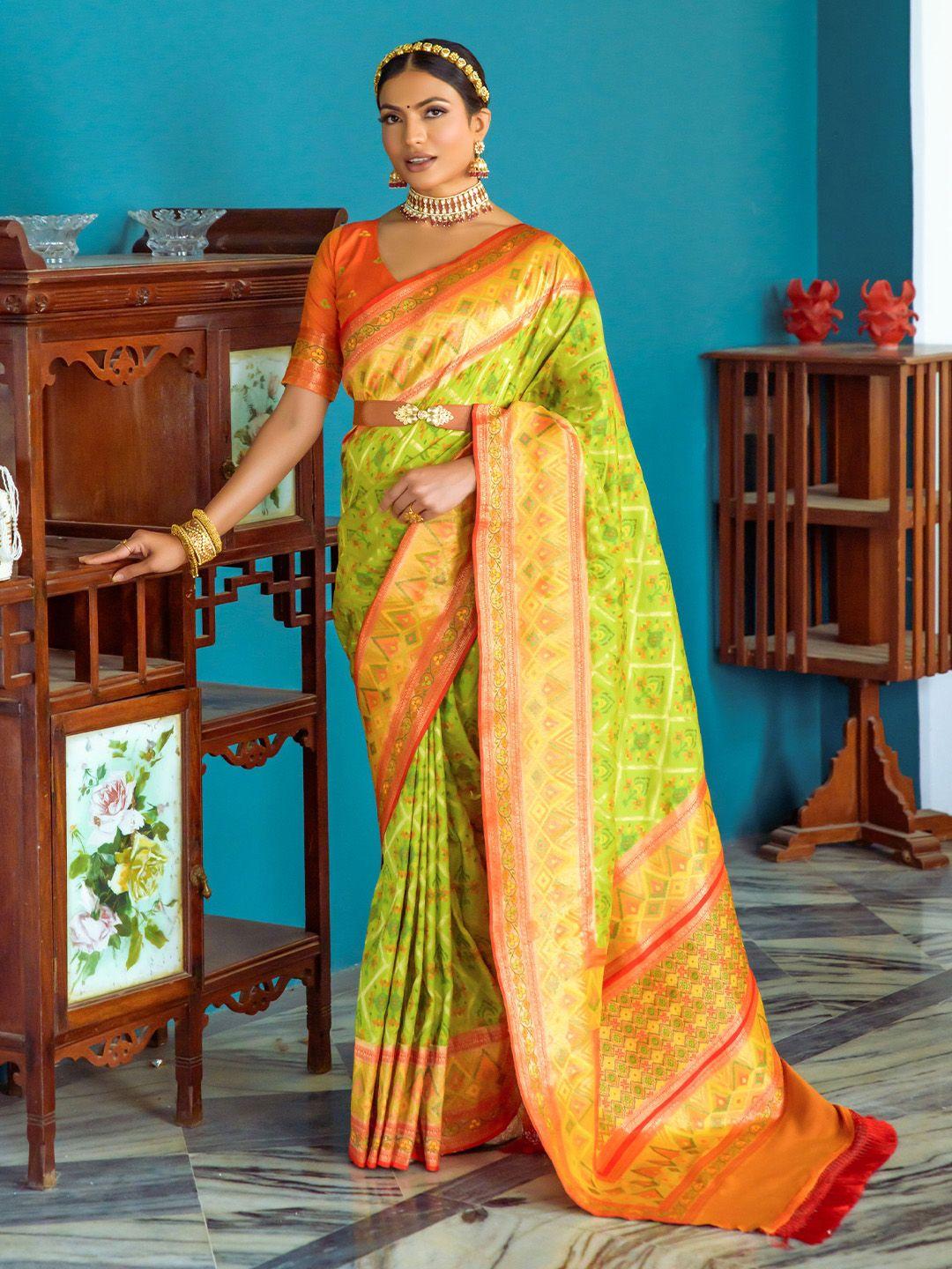 vishnu weaves woven design zari pure silk patola saree